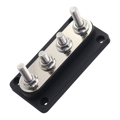 RV travel large current busbar M8 red and black single row 4-way terminal connector 48V busbar copper terminal
