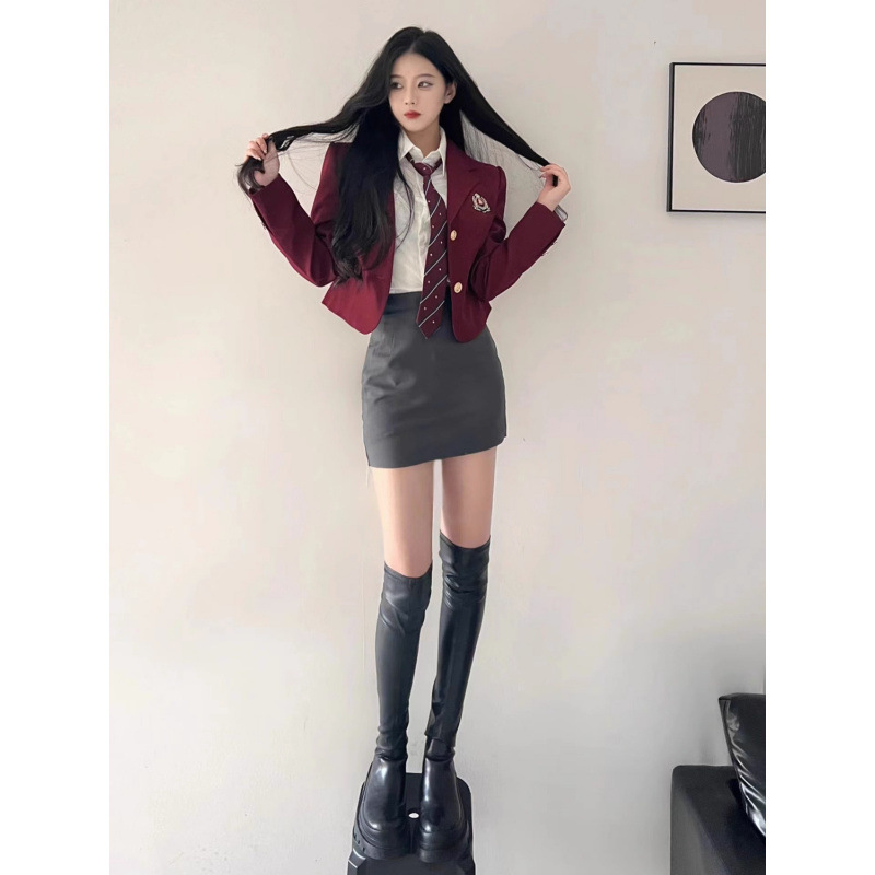 Miss Liuyang suit Dress Winter Winter Dress Christmas Atmosphere Clothes New Year's Gown Fragrance suit