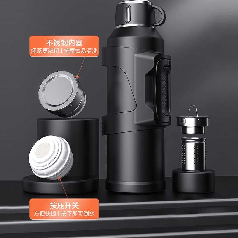 高颜值316大容量不锈钢车载旅行壶户外便携运动礼品保温水杯刻字