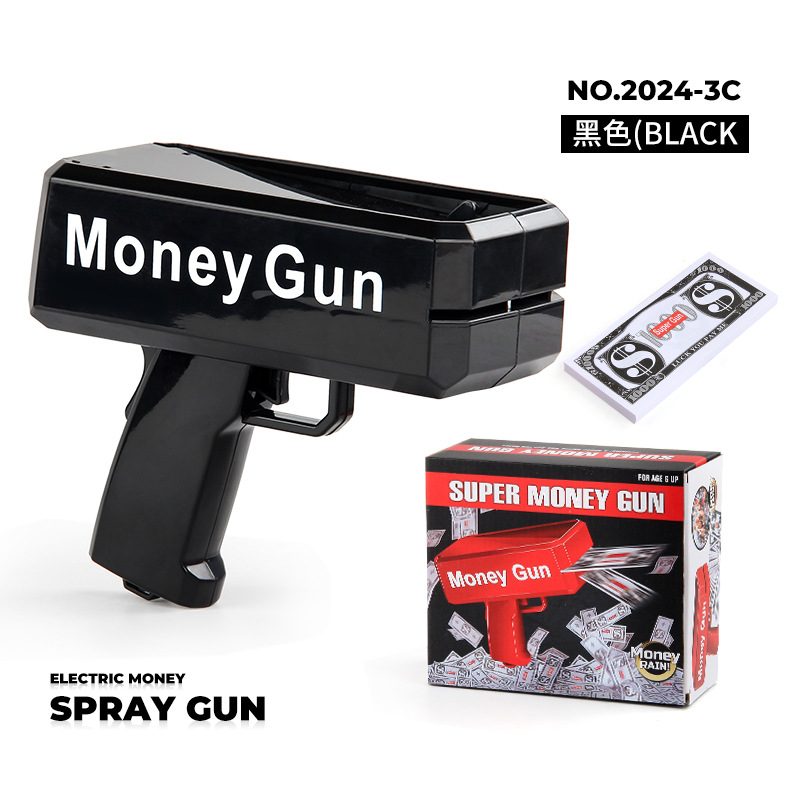 2024-3CMoney Gun 블랙 머니 스프레이 건 블랙 박스 347.8g