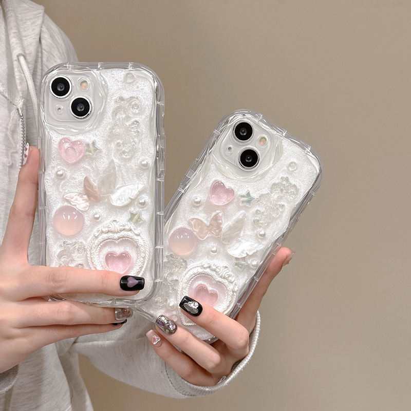 Powder Love Photo Frame for Apple 16promax Phone Case iphone1514 Drop Glue 13 Drop 12 Set 11 Soft