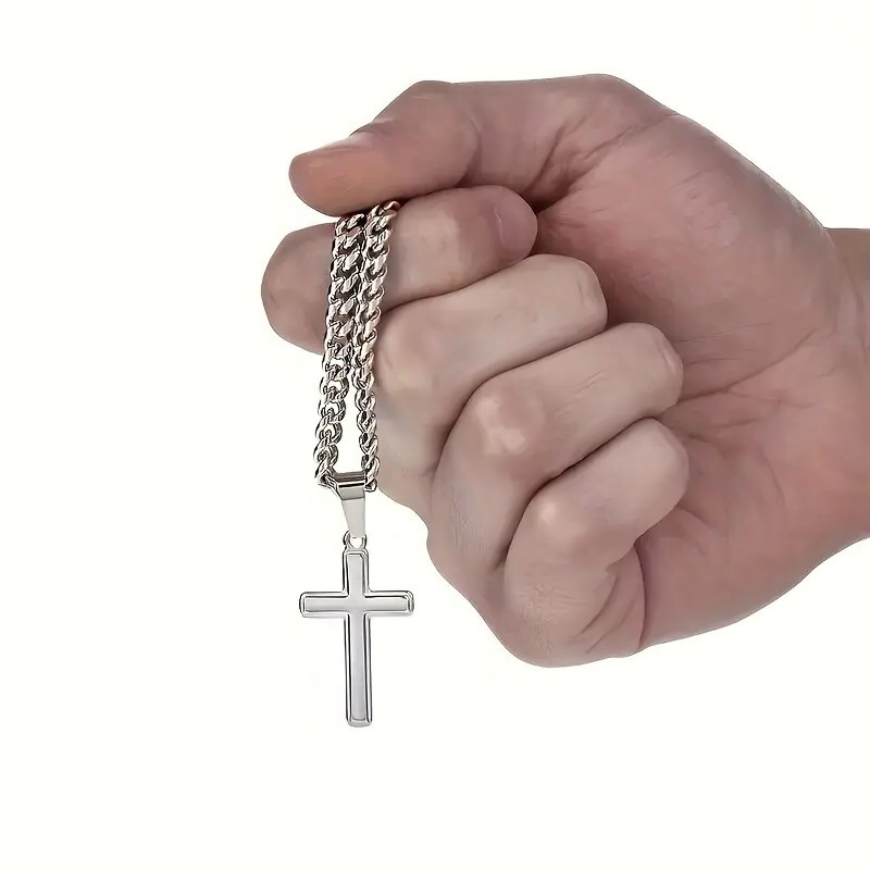 Herren Kreuz-halskette Mit Anhänger In Geschenkbox_voghion.com