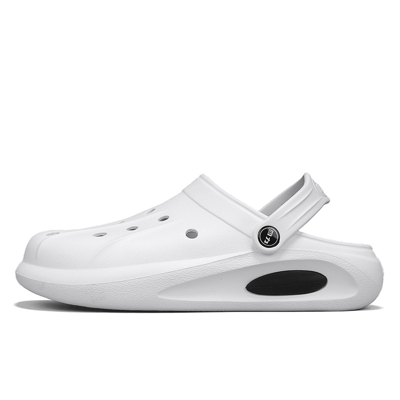 Zapatos transpirables para exteriores con orificios, zapatos ligeros de suela gruesa, pantuflas cerradas para hombre, sandalias deportivas minimalistas casuales para el verano.