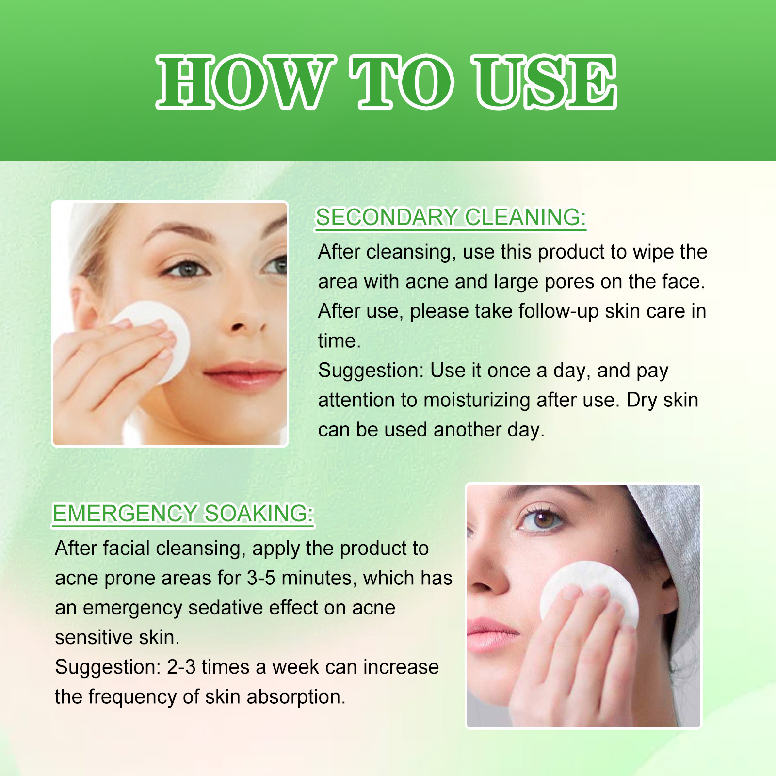 EELHOE Tampone detergente all'acido salicilico per punti neri e rimozione, controllo dell'olio a bocca chiusa, idratante, pulizia delicata,_voghion.com