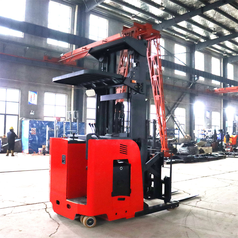 电动双伸位前移式叉车侧站式窄通道高位双剪叉堆垛机