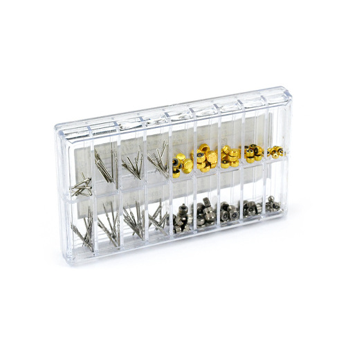 Watch accessories, boxed glue handles, crowns, watch stems, watch repair parts, copper, gold and silver handles, multiple models