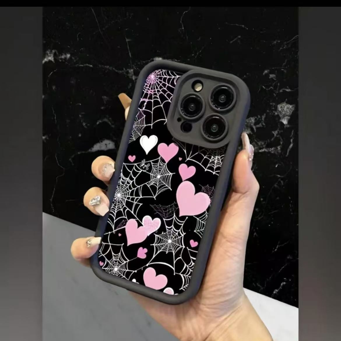 Telaraña amor para iphone16pro funda para teléfono móvil Apple 15/14/13promax nuevo 12x Europa y América