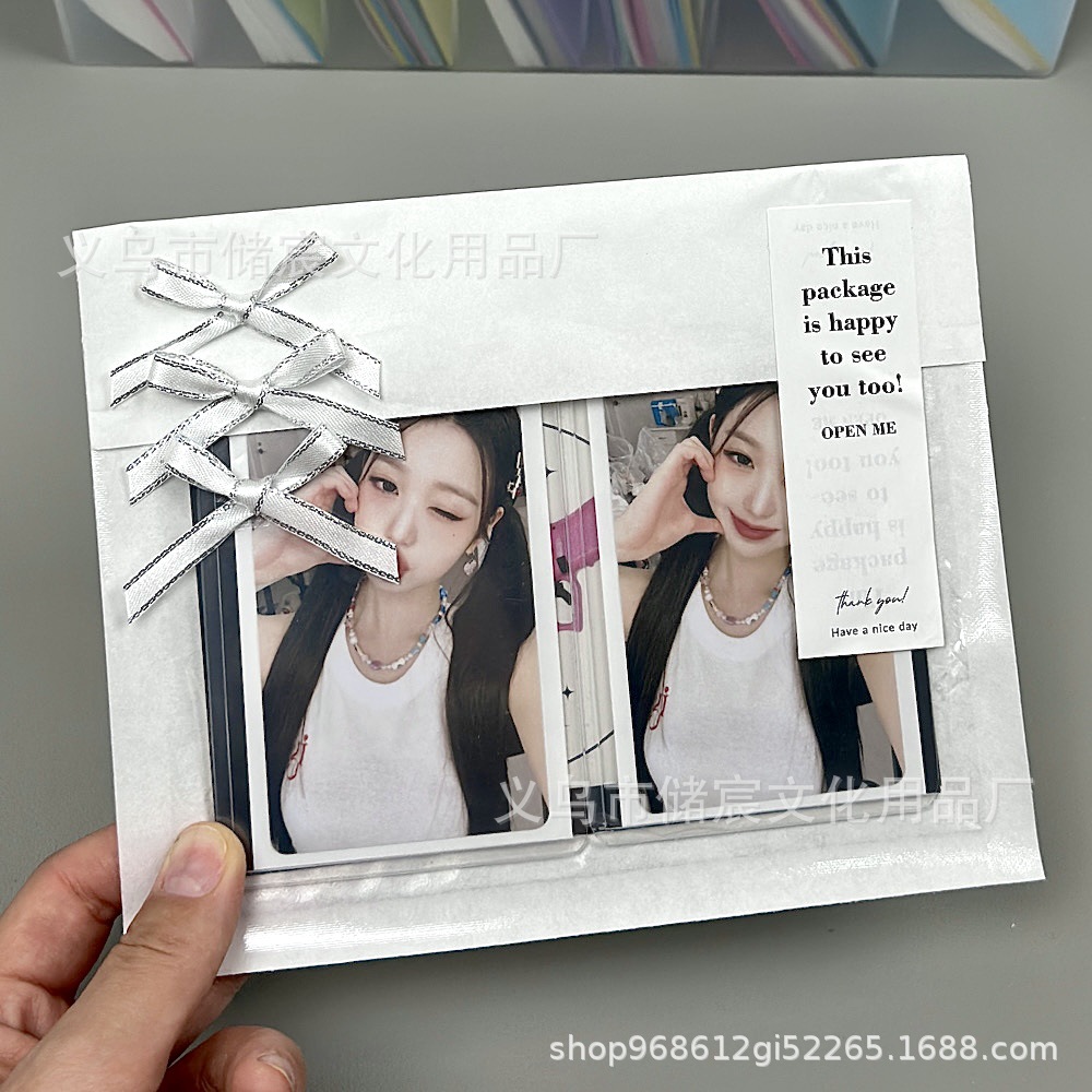 INS blanco transparente película papel bolsa tarjeta-fuera de la cuenta Material regalo embalaje bolsa de alto aspecto DIY arco barato