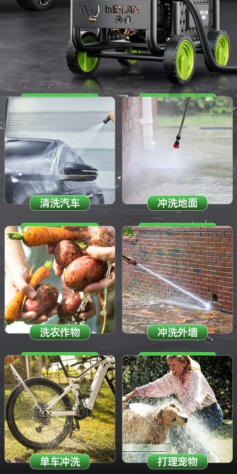 Car Washing Machine High-Pressure Water Gun for Home Use 220V High-Power New Model Car Cleaning Tool Powerful Floor Cleaning Booster Washer