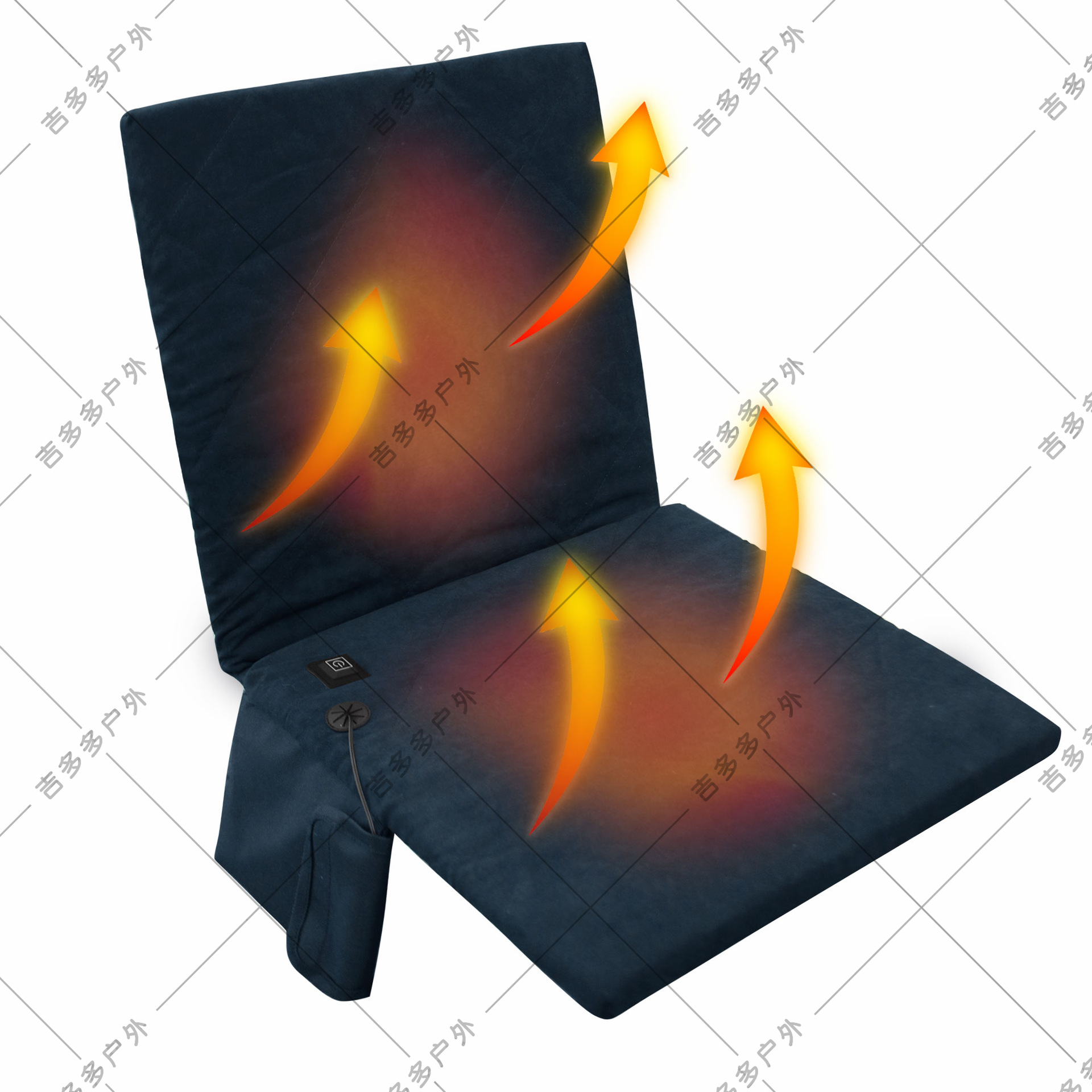 Almohadilla térmica para estadio Amazon, silla de playa para acampar, pescar, cojín calefactable, asiento calefactable para estadio