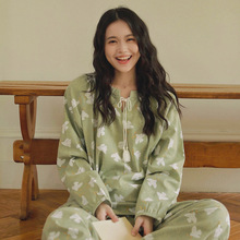 浩瀚69-套头睡衣女款大码套装春秋季可外穿纯棉磨毛家居服套装冬