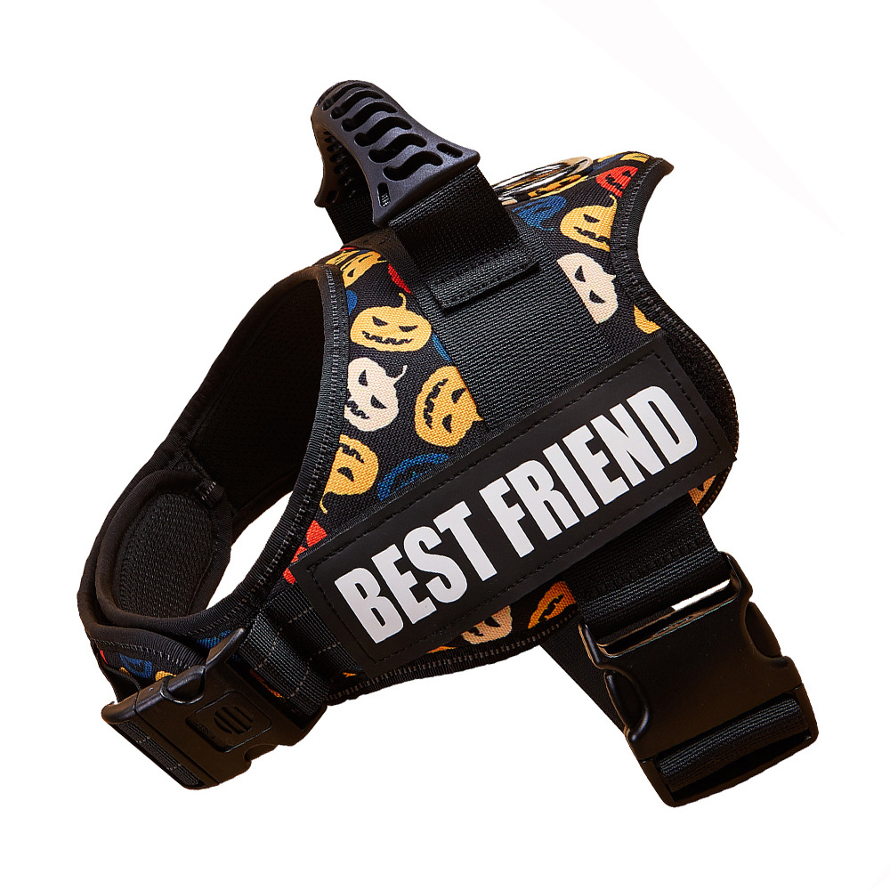 WAOPET correa para el pecho para perros transfronteriza correa para perros grande chaleco ropa con correa para el pecho para mascotas reflectante de noche