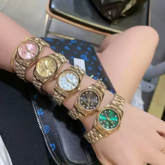 Women's Fashionable Diamond Band Calendar Steel Band Watch Women's Fashion Trend Watch High-End Danny Road Watch