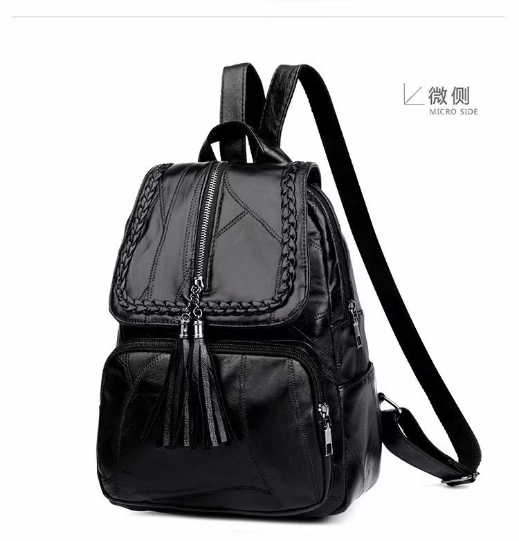 Grenzüberschreitend neu 2026 Freizeit-Rucksack für Damen PU mit Fransen vielseitig kombinierbar Damenbeutel Studentenrucksack Reiserucksack Schulrucksack