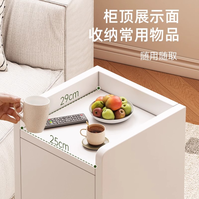 Estante de libro bajo la mesa, estante de almacenamiento de piso simple, pequeño y estrecho, no ocupa espacio, almacenamiento a prueba de polvo bajo la mesa, pequeño gabinete de libros, armario de almacenamiento integrado