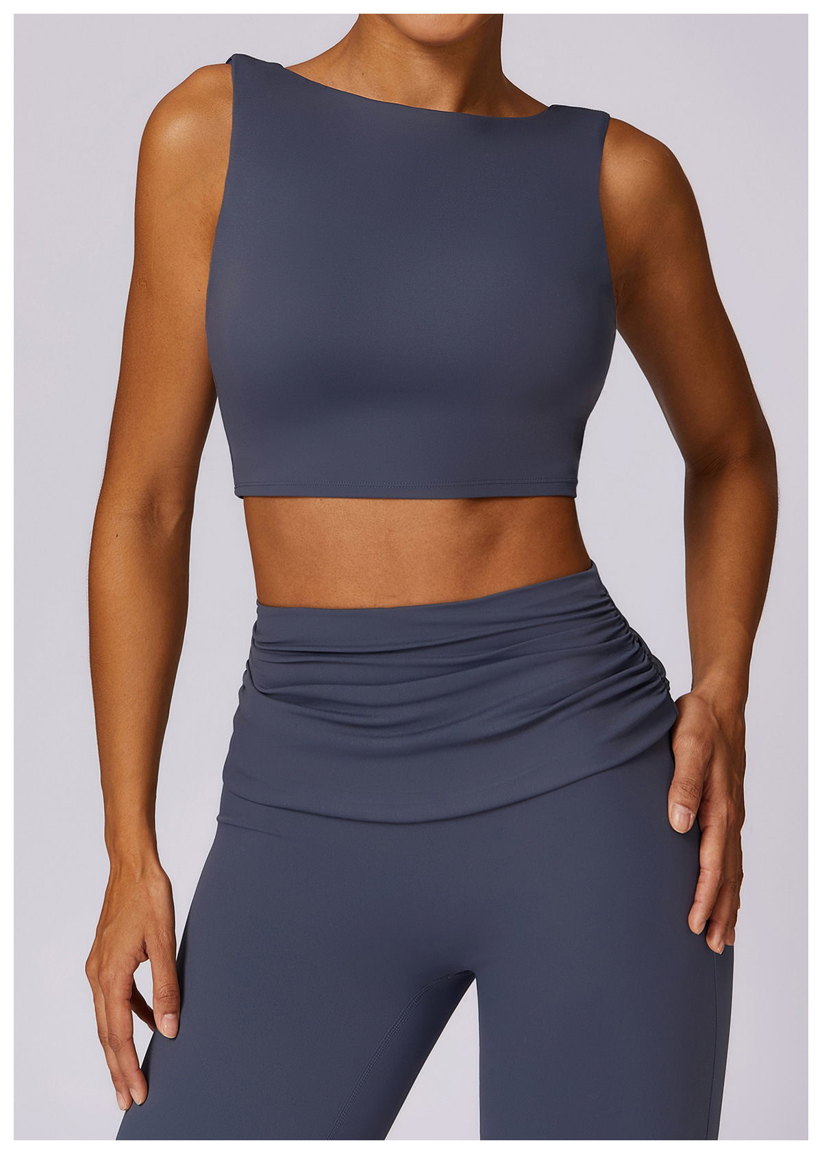 Zechuang Women's Spring Nude Tights Quick Drying Breathable Back Yoga Fitness Suit For Running Sports_ecoleips.com