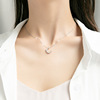 Necklace, chain for key bag , silver 925 sample, 925 sample silver, Korean style, simple and elegant design, Birthday gift