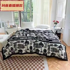 オフィスのソファーの昼寝のじゅうたんのフランネルの毛布の軽い贅沢な国の潮の水墨画の毛布