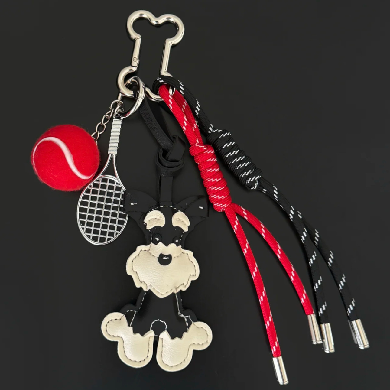 Black schnauzer tennis m series pendant