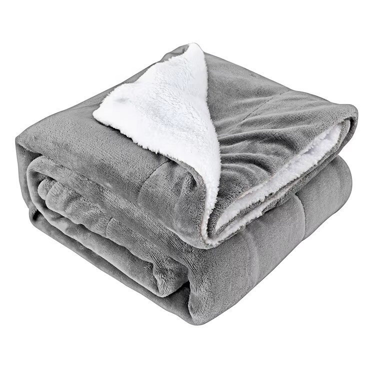 Cross-Border Exclusive Comfortable Sherpa Lamb Fleece Blanket, Thick Warm Blanket for Winter, Nap Blanket, Throw Blanket, Aviation Blanket