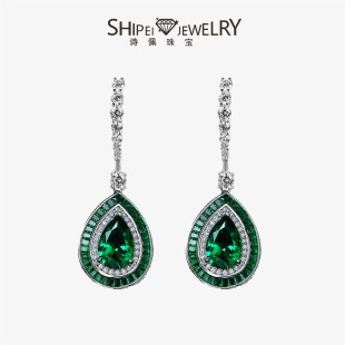 Shipei Jewelry 2025 New 3Ct Water Drop 8*12 High Carbon Diamond Earrings Sterling Silver European and American Ins Luxury Earrings for Women