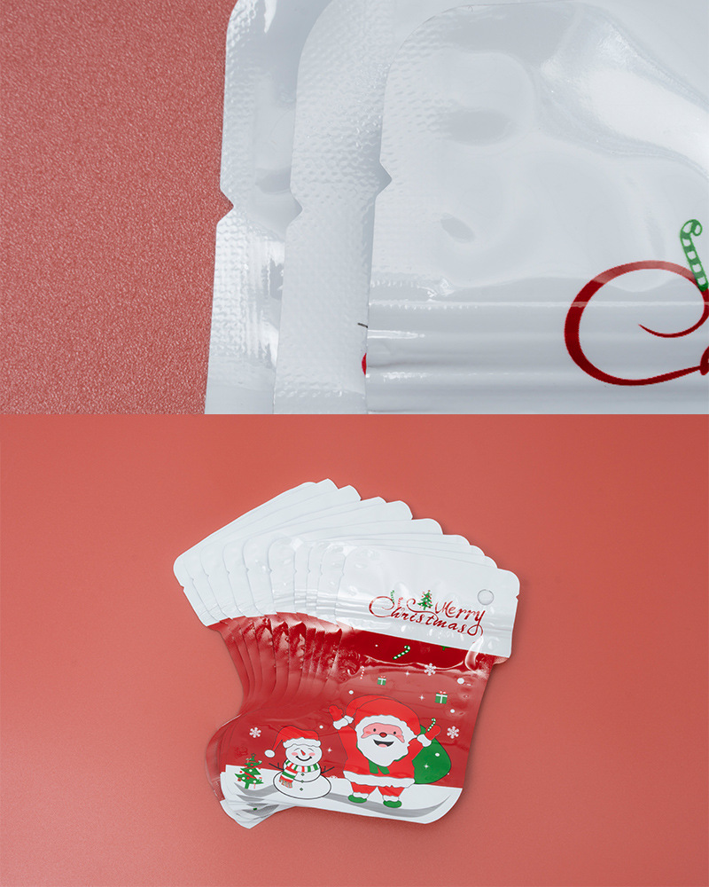 Christmas Festival Christmas Tree, Santa Claus, Christmas Socks Pattern Christmas Cute Christmas Tree Santa Claus Christmas Socks Aluminum Laminated Films Composite Cpp Festival Gift Bags