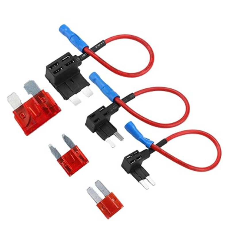 Car Fuse Set of Three Small + Medium + Mini + Electrical Appliance + 10A Power Extractor Non-Destructive Circuit Modification