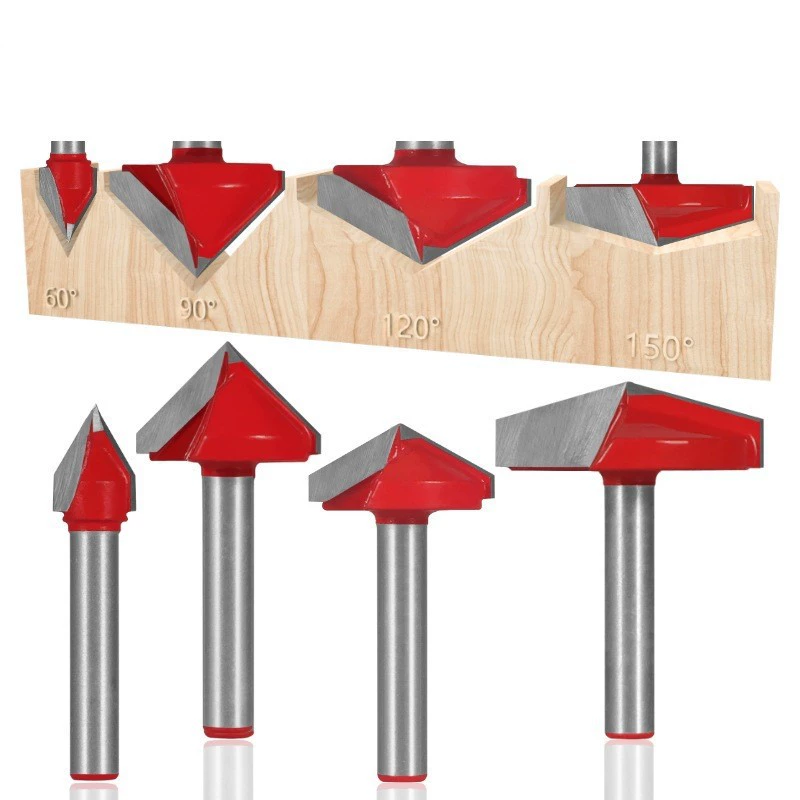 90 градусов V-образный нож трехмерный нож компьютерный нож для резьбы 3D нож для резьбы по дереву V-образный фреза по дереву 6 ручек