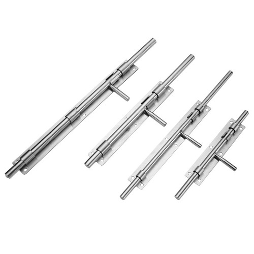 Iron door stainless steel thickened solid floor latch Gate fence window stainless steel extended upper and lower floor latch