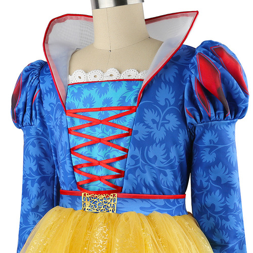 New COS Snow White Character Long Dress Children's Costume Stage Performance Dress