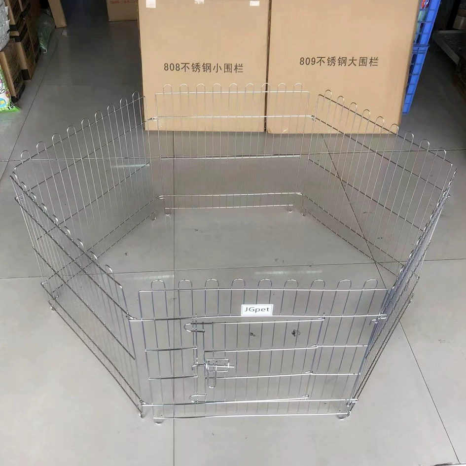 Бегущая клетка из нержавеющей стали забор для собак складной забор для домашних животных VIP, чем медведь маленький и средний забор для собак 6 штук клетка