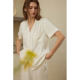 24 new rayon satin art style pocket embroidery small lapel pajamas suit nightgown multicolor optional home clothes