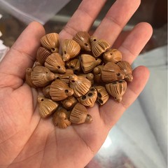天然菩提根雕刻蜜罐爱心五角星菩提根奶酪醒狮猫爪招财猫文玩配饰