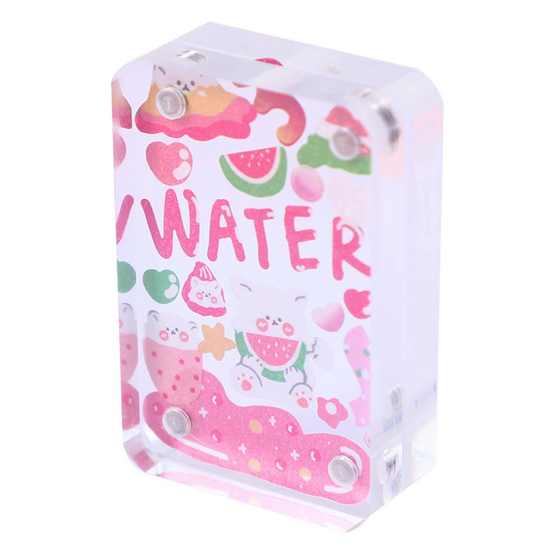 В наличии слизь карта кирпич прозрачная акриловая магнитная карта кирпич Милая слизь карта наклейка DIY маджонг слизь пластина украшения подарок