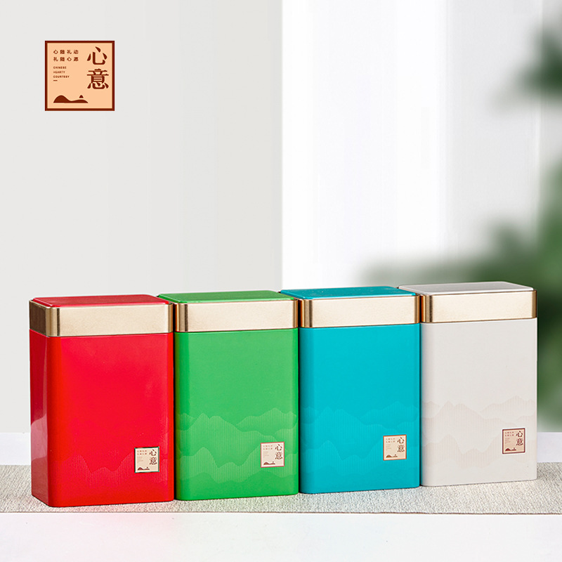 工厂大号金属罐半斤一斤红茶绿茶大红袍安吉白茶长方茶叶罐空罐