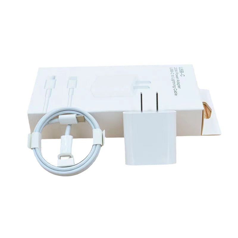 Cargador de teléfono móvil PD20W, cabezal de carga rápida adecuado para iPhone 13/14, Apple iPad/cable de carga universal con alta velocidad.