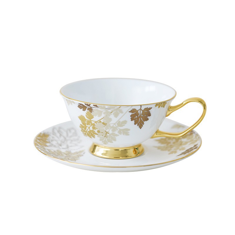 (preventa) Taza de amor de otoño de oro europeo Taza de porcelana de alta calidad Taza de café de venta directa Taza de café europea
