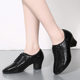 New Style Teacher Dance Shoes Women's Soft Sole Middle Heeled Stone Pattern Practice Shoes Adult Latin Dance Shoes Square Dance Practice Shoes