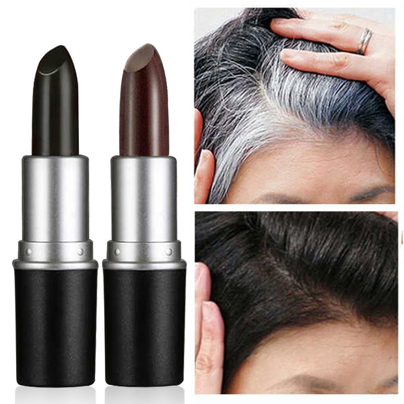Disposable hair dye pen, hair dye pen to cover gray hair and sideburns, lipstick-style touch-up hair dye cream, hair care and hair salon artifact wholesale