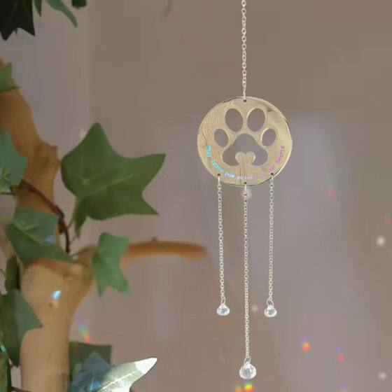 Cross-border New Products Dog Paw Hanging Memorial Ornament Sympathy Gift Dog Love Acrylic Decorative Pendant