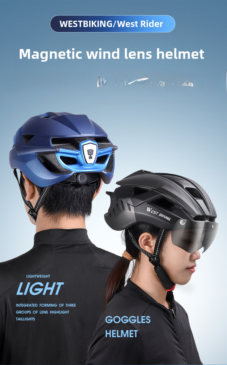 WEST BIKING jāšanas ķivere integrēta molding ķivere ar aizsargbrilles kalnu ceļu velosipēda ķiveres aprīkojumu_voghion.com