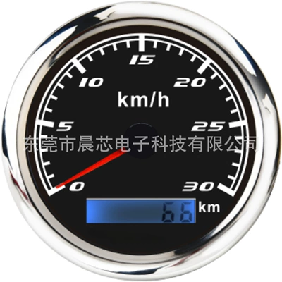 85mm Speedometer Kmh with Accumulated Mileage, Universal for Diesel and Gasoline Vehicles, Colorful Lights, Gps Pointer Speedometer (Other vehicle instruments) - cx8027-black-plate-silver-cover-30km