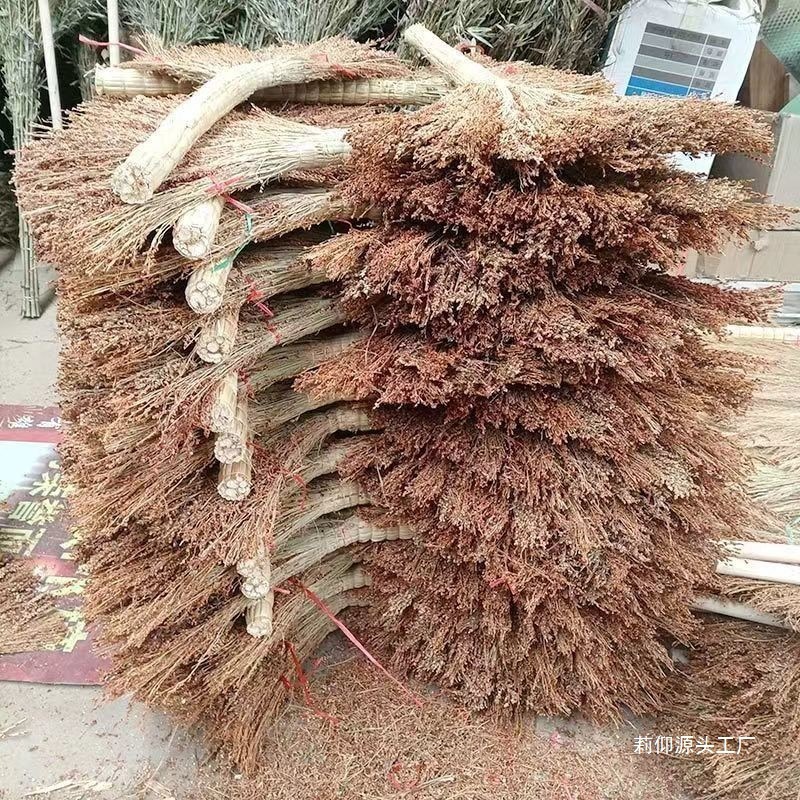 田舎の昔ながらの中庭ほうき、屋外用鉄ほうき、竹、家庭用天然工場道路掃除、超好麗陽|undefined