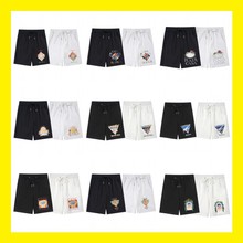 跨境卡萨布兰卡批发夏季新款潮流卡通印花时尚情侣款休闲宽松短裤