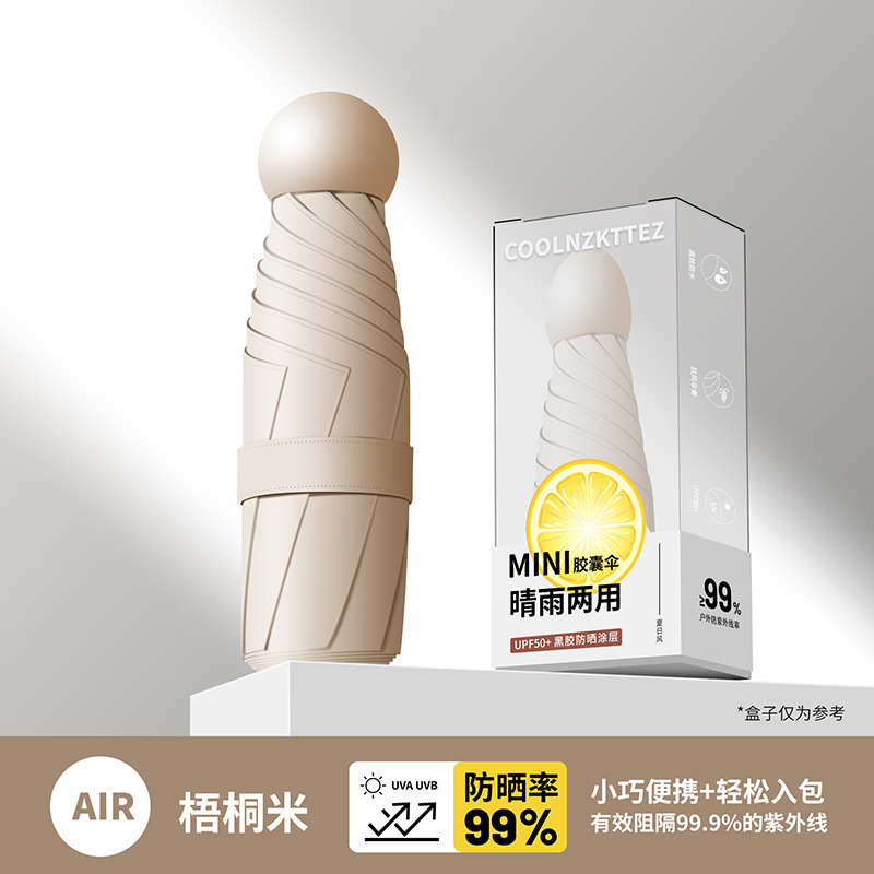 Sombrilla compacta y práctica para mujer, plegable para uso en días soleados y lluviosos, mini parasol de bolsillo de cinco o seis pliegues, sombrilla con protección UV, sombrilla grande, sombrilla automática, plegado automático.