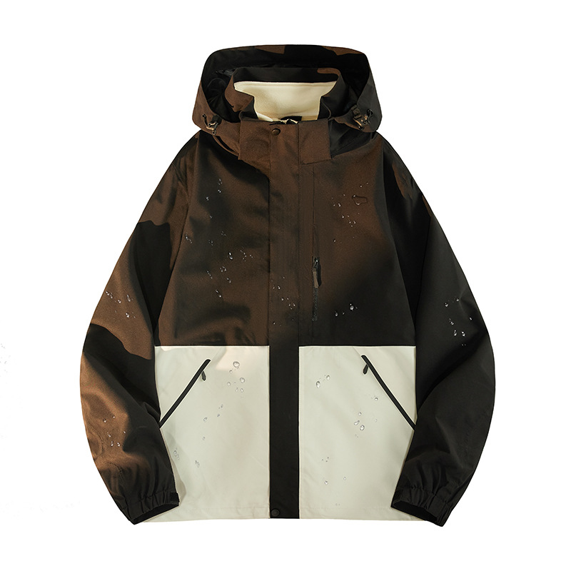 2025 Spring and Summer New Men's Fully Heat-Sealed Single-Charge Assault Jacket Outdoor Windproof and Waterproof Mountaineering Clothing