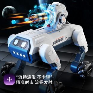Cross-Border Foreign Trade Remote Control Mechanical Dog Spray Car Intelligent Robot Dog Eight-Wheel Stunt Gesture Sensor Boy and Children