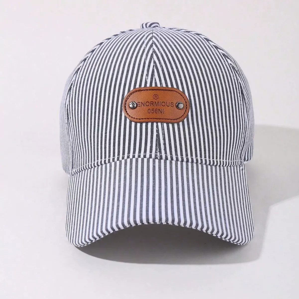 韩版帽子女款四季百搭条纹薄款鸭舌帽个性复古刺绣字母男款棒球帽