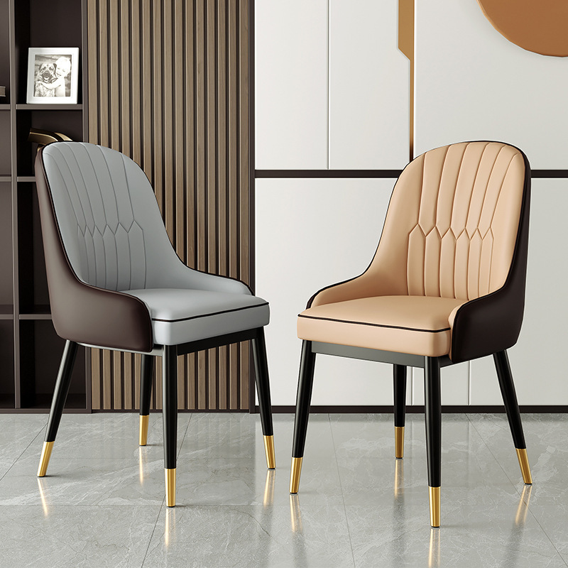 Exportación transfronteriza silla de comedor de lujo ligera AliExpress silla de exportación de comercio exterior silla de restaurante italiano silla de respaldo mesa de comedor nórdica silla