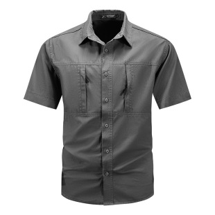 Japanese Style Solid Color Shirt Short-sleeved Men's Summer Shirt Design Sense Top Coat Trendy Brand Trendy Duplex Shuai Hong Kong Style Shirt